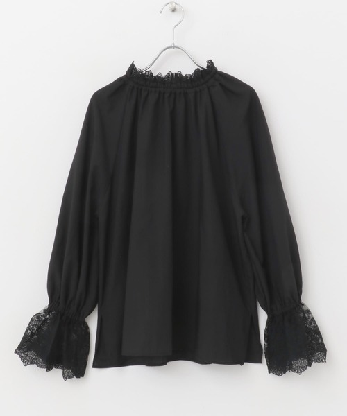 ブラウス シャツ ウォッシャブルハイネックレースブラウス レディース ブラウス シャツ ウォッシャブルハイネックレースブラウス