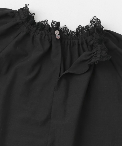 ブラウス シャツ ウォッシャブルハイネックレースブラウス