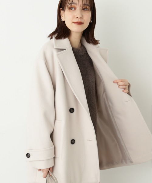 「N.（N. Natural Beauty Basic）」 ピーコート MEDIUM ライトグレー レディース_画像5