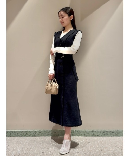 SNIDEL ワンピース ツイードジレワンピース : ZOZOTOWN Yahoo!店