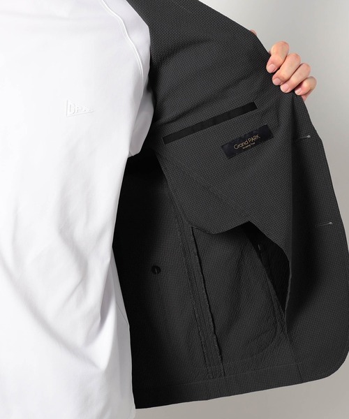 グランドパーク（Grand PARK）/ストレッチサッカーテーラードジャケット Grand PARK（グランドパーク） ジャケット テーラードジャケット