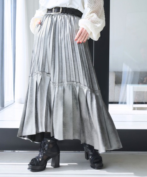 プリーツスリットスカート（HARE） HARE（ハレ）の「プリーツスリットスカート(HARE)（スカート