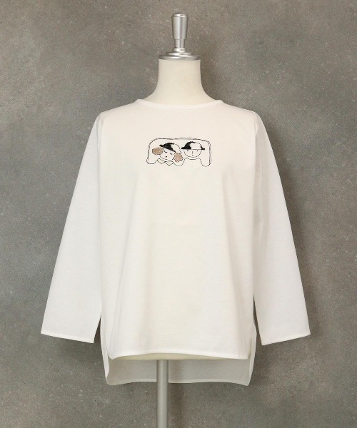 STUDIO PICONE（スタジオピッコーネ） tシャツ UV冷感デザイン刺繍長袖 