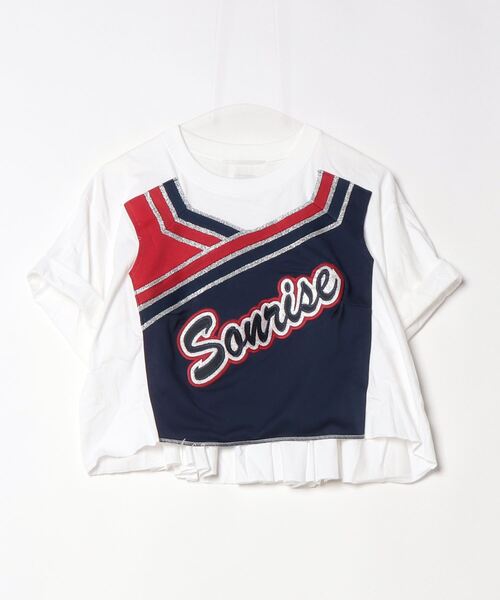 「ROSE BUD」 長袖シャツ ONE SIZE ブラック レディース ROSE BUD tシャツ (OKIRAKU×ROSEBUD)スリーブプリントロンT