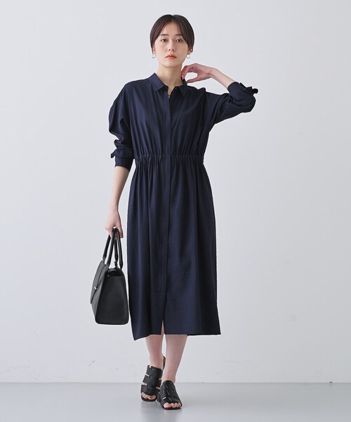 INDIVI（インディヴィ） ワンピース 「洗える／2WAY」ワッシャー素材