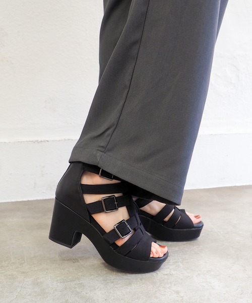 byあしながおじさん サンダル 厚底グラディエーターサンダル 8490074