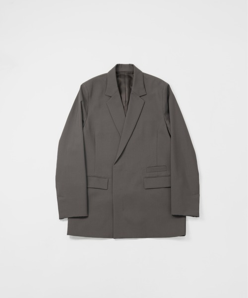ジャケット・アウター LAPIIS DOUBLE WOOL JACKET DOUBLE BREASTED FLY FRONT WOOL JACKET【BLACK】 | lapiis