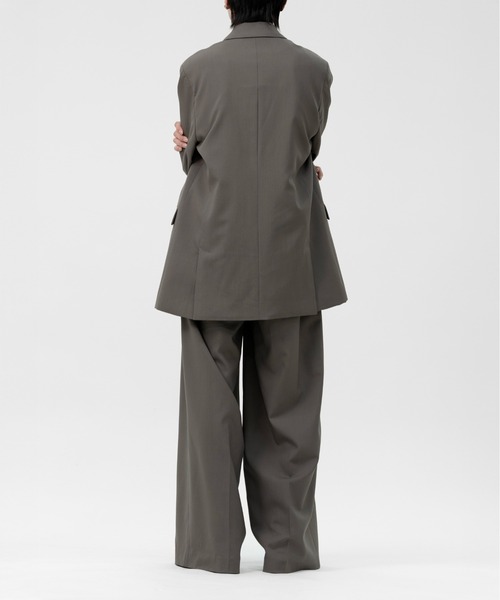 ジャケット・アウター LAPIIS DOUBLE WOOL JACKET DOUBLE BREASTED FLY FRONT WOOL JACKET【BLACK】 | lapiis