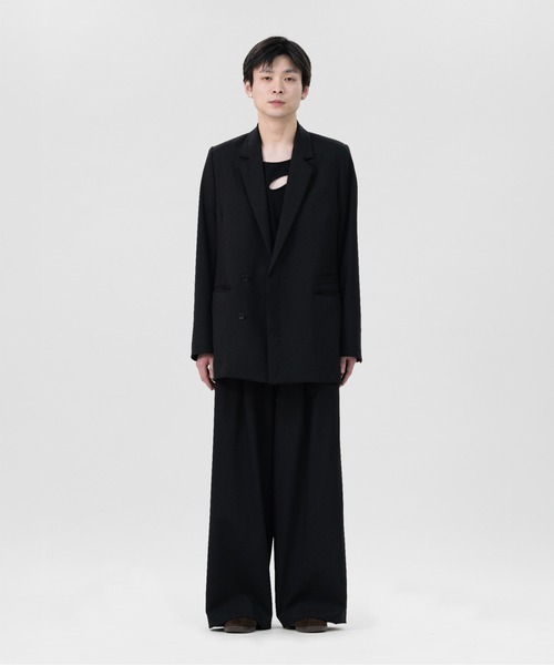 ジャケット・アウター LAPIIS DOUBLE WOOL JACKET LAPIIS ジャケット テーラードジャケット DOUBLE BREASTED FLY FRONT