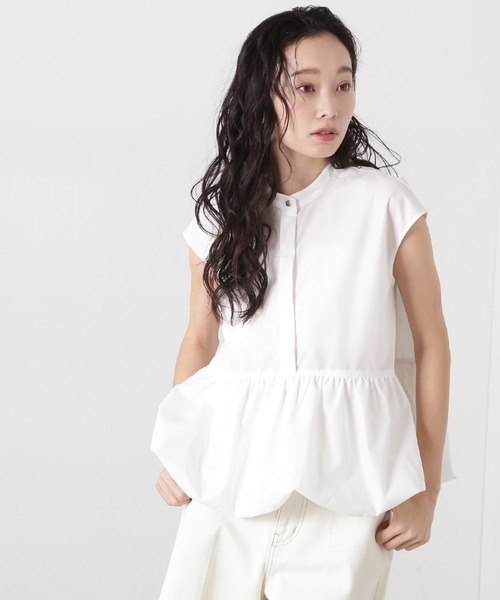 ブラウス シャツ バルーンペプラムブラウス レディース N.Natural Beauty Basic ブラウス シャツ バルーンペプラム