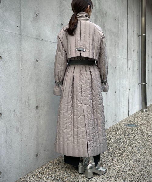 「&g'aime」 ステンカラーコート FREE チャコールグレー レディース_画像4