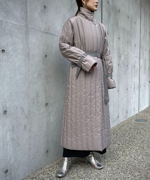 「&g'aime」 ステンカラーコート FREE チャコールグレー レディース_画像7