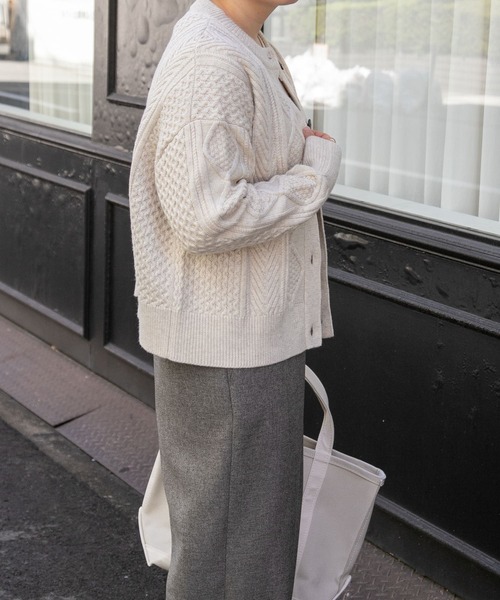 「FORK&SPOON」 ニットカーディガン 1 ホワイト レディース_画像9