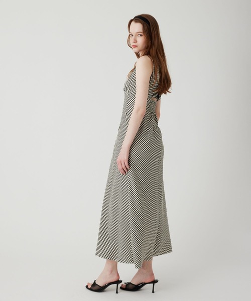 【美品】ギンガムチェック　ロング　ワンピース DEICY ワンピース ギンガムチェックロングワンピース : ZOZOTOWN