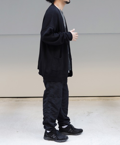 「Lulu ＆ Arnie」 「Air Tokyo」ニットカーディガン LARGE ブラック メンズ_画像7
