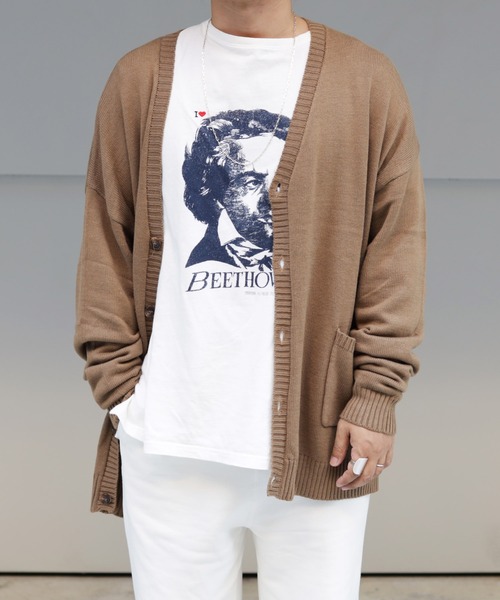 「Lulu ＆ Arnie」 「Air Tokyo」ニットカーディガン LARGE ブラック メンズ_画像8