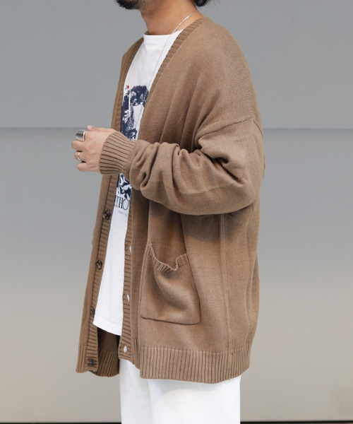 「Lulu ＆ Arnie」 「Air Tokyo」ニットカーディガン LARGE ブラック メンズ_画像9