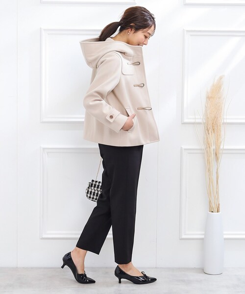 「couture brooch」 ダッフルコート 38 モカ レディース_画像3