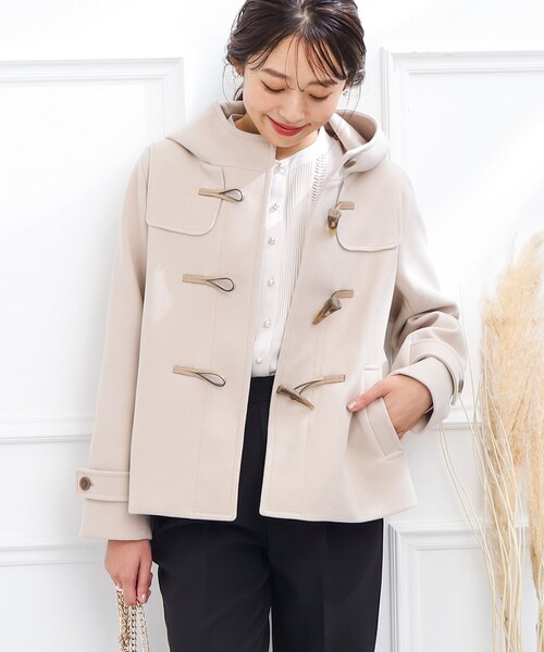 「couture brooch」 ダッフルコート 38 モカ レディース_画像5