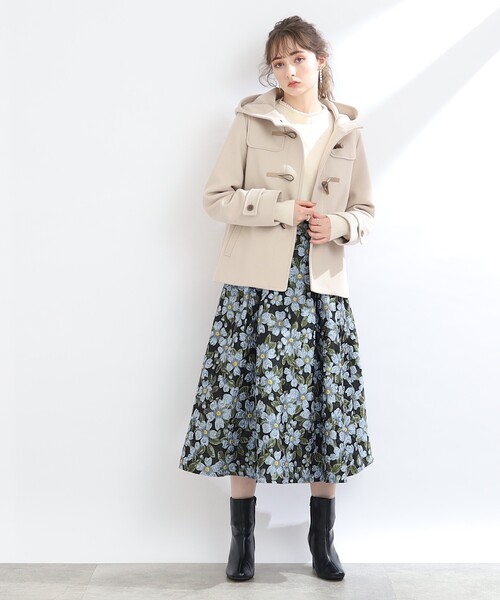 「couture brooch」 ダッフルコート 38 モカ レディース_画像9