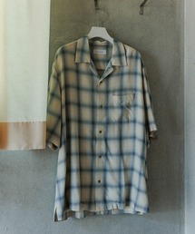 シャツ レーヨン オンブレチェック ハーフスリーブ オープンカラーシャツ メンズ レディース｜ZOZOTOWN Yahoo!店