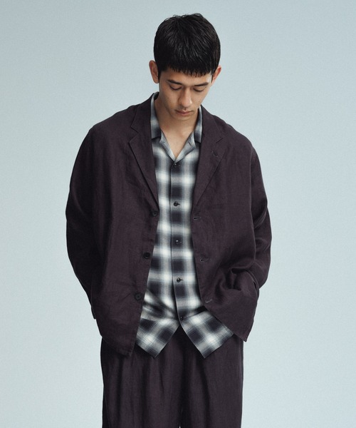 ADAM ET ROPE'（アダムエロペ） シャツ レーヨン オンブレチェック