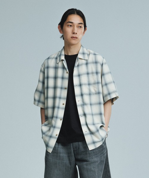 ADAM ET ROPE 開襟シャツ ADAM ET ROPE' シャツ ブラウス 【TOOLIGHT】TC オープンカラー
