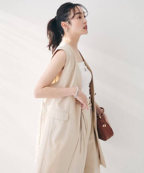 美品✨24SSセオリー New Synthetic Crepe ジレベスト UNTITLED ベスト ジレ 「セットアップ可能／オンオフ」ラミー混