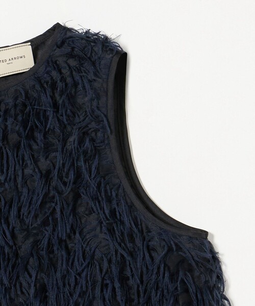 UNITED ARROWS カットジャガードチュニックブラウス UNITED ARROWS ブラウス シャツ ヘアリー カットジャガード