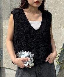 ベスト ジレ ループフリンジクロップド丈ベスト レディース｜ZOZOTOWN Yahoo!店