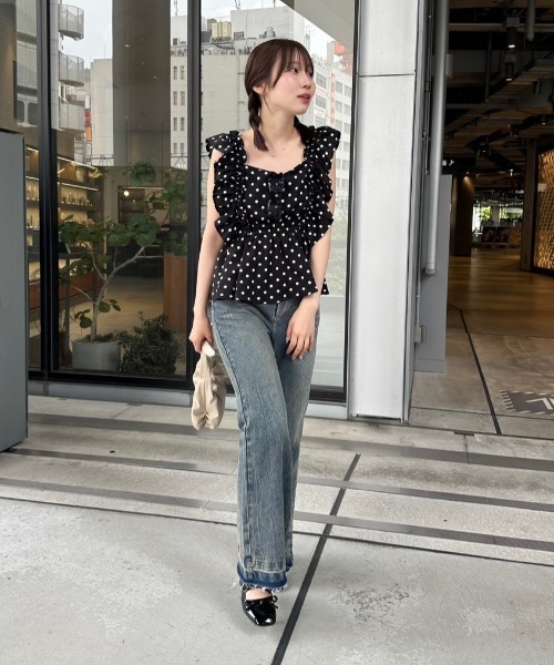tシャツ Sheer Check 2Way Top レディース 2WAY SHIRRING BUSTIER TOPS ツーウェイ シャーリング ビスチェ