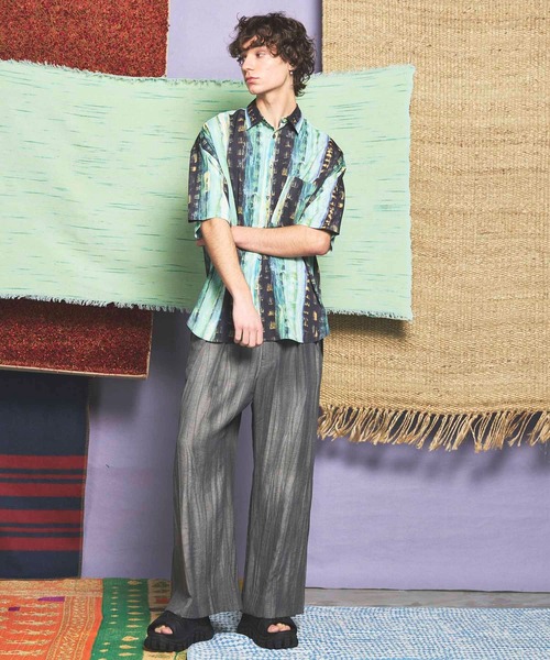 MAISON SPECIAL パンツ 「UNISEX」Sheer Linen Two-Tuck Wide