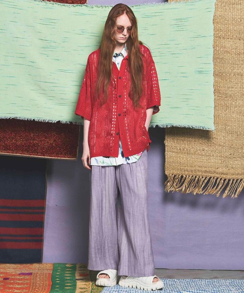 MAISON SPECIAL パンツ 「UNISEX」Sheer Linen Two-Tuck Wide