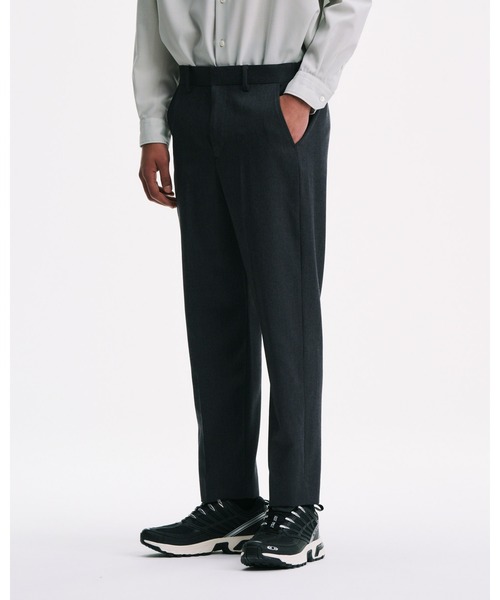 SOPHNET.（ソフネット） スラックス FLANNEL WOOL SHIRRING SLIM-FIT