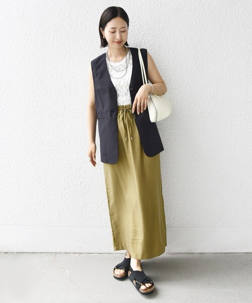 SHIPS for women / シップスウィメン 〈防シワ加工〉チノ ウール ボタン ジレ SHIPS ベスト ジレ 「防シワ加工」チノ ウール ボタン