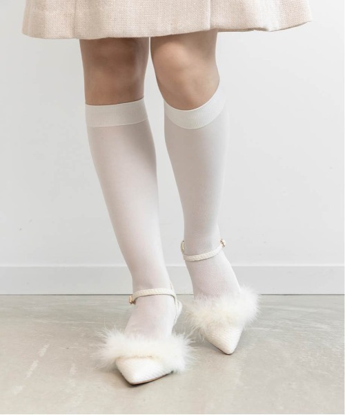 RANDA（ランダ） パンプス ファーデザインストラップパンプス