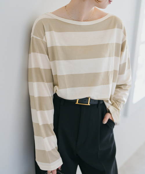 「Spick & Span」 長袖カットソー FREE ベージュ レディース
