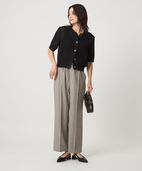 タグ付 24SS メッシュポロニットショートスリーブカーディガン 半袖 グレー ショートスリーブメッシュポロカーデ(1 DARK GREY): : メンズ