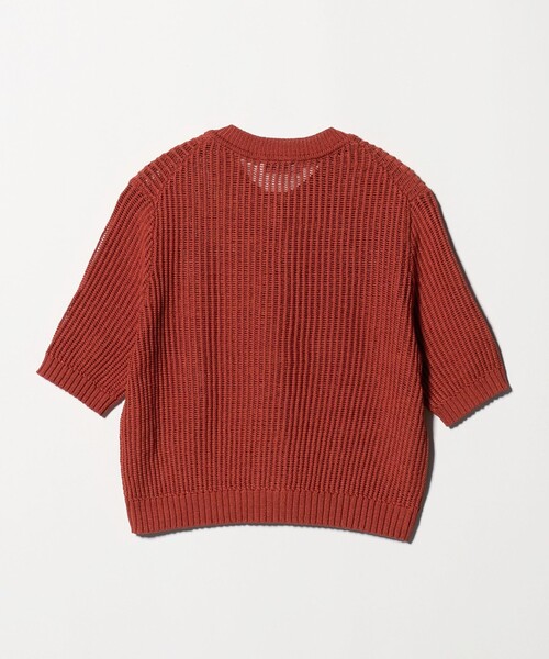 green label relaxing カーディガン メッシュ ニット ショート