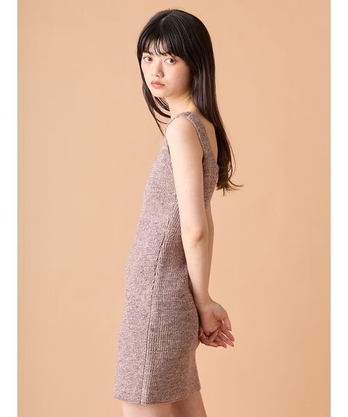 LILY BROWN（リリーブラウン） ワンピース メランジニットジャケット