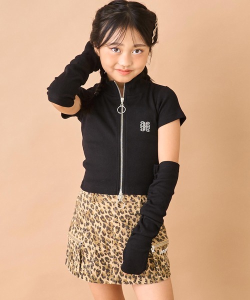 ANAP kids（アナップキッズ） tシャツ ラインストーン トロゴ アーム