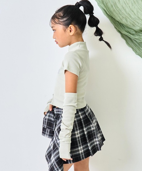 ANAP kids（アナップキッズ） tシャツ ラインストーン トロゴ アーム