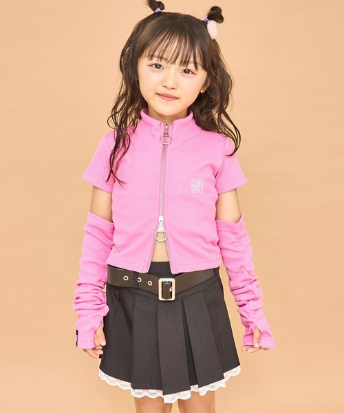 ANAP kids（アナップキッズ） tシャツ ラインストーン トロゴ アーム