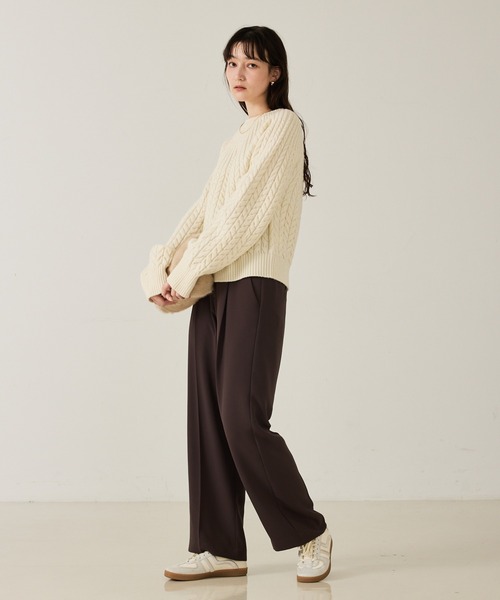 qualite（カリテ） パンツ 「セットアップ対応」センタープレス