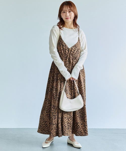 LAVEANGE（ラビアンジェ） ワンピース レオパードキャミワンピース