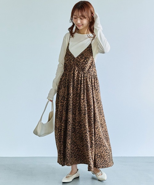LAVEANGE（ラビアンジェ） ワンピース レオパードキャミワンピース