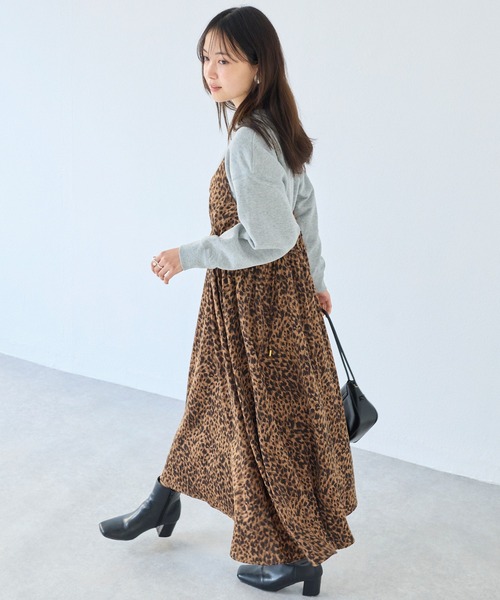 LAVEANGE（ラビアンジェ） ワンピース レオパードキャミワンピース