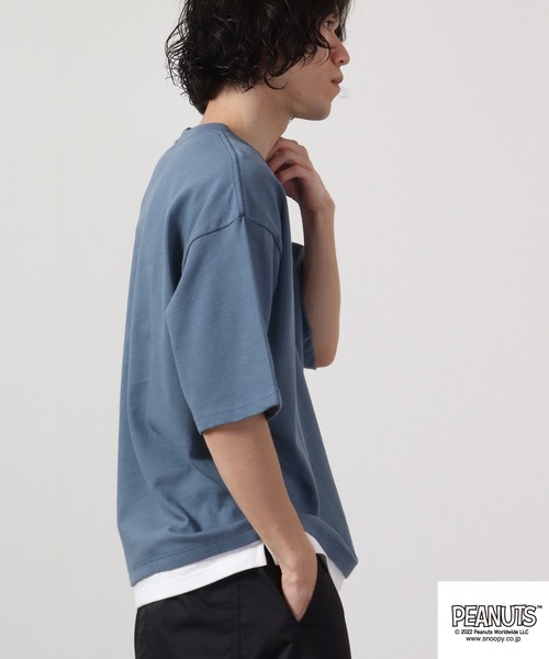 「PEANUTS」 半袖Tシャツ L オフホワイト メンズ_画像4