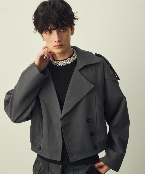 Shoowtime(ショウタイム) ブルゾン アウター Cropped Double Jacket Shoowtime(ショウタイム) ブルゾン アウター Cropped Double Jacket