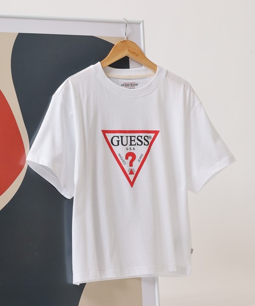 tシャツ 半袖 GUESS JEANS GJ SS CN BOXY ICONIC TEE ゲス クロップド